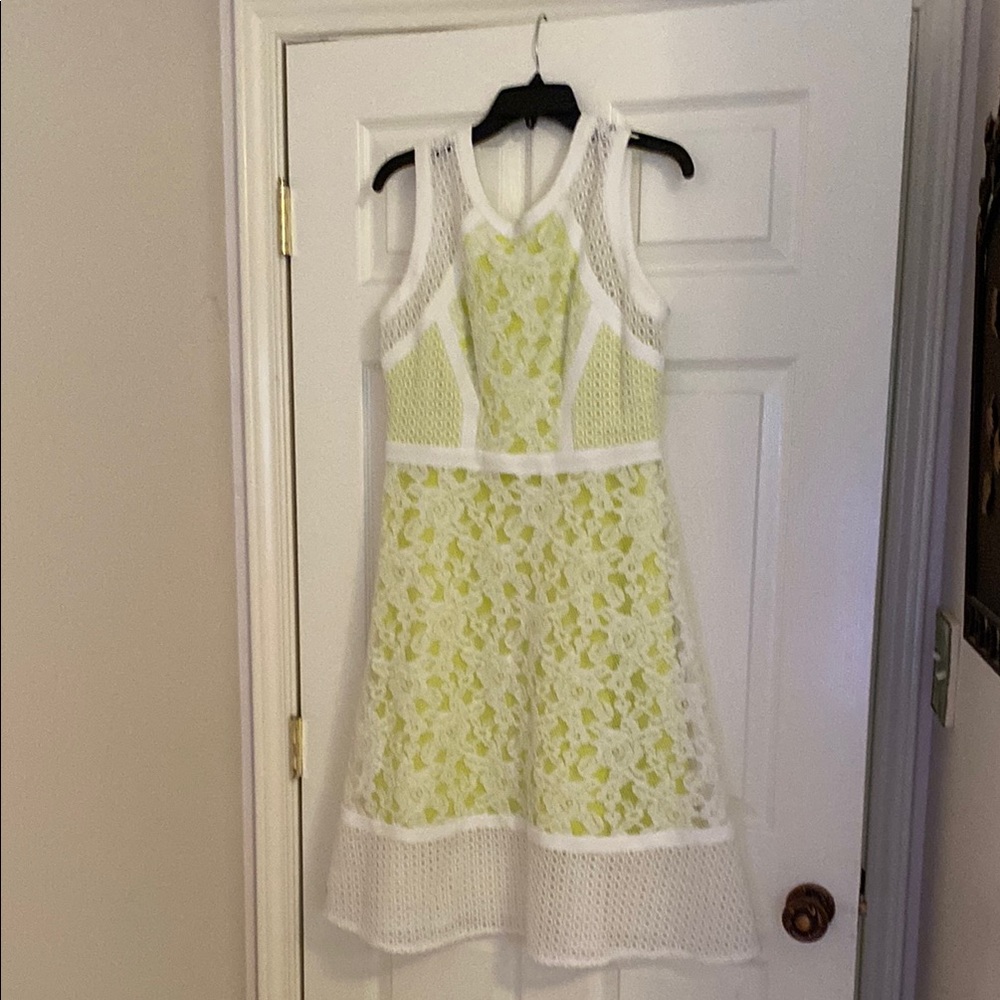 Charming White and Yellow Kids Dress
